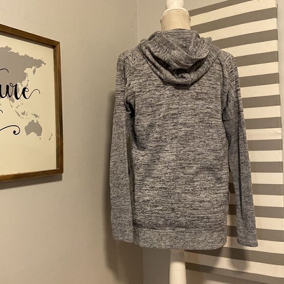 Athleta Heather Gray Blissful Wrap Open Front Hooded Jacket Size XS - Picture 6 of 10